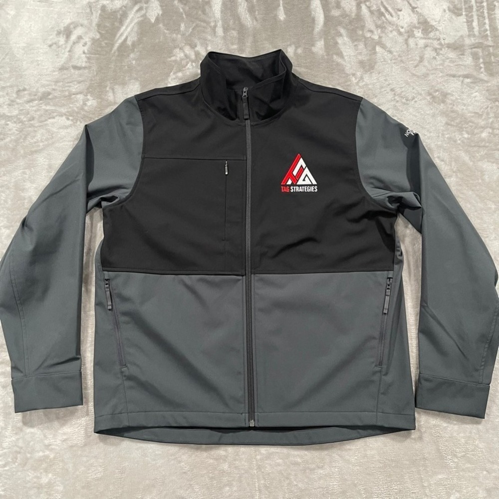 North Face Jacket Mens XL Black Full Zip Softshell Outdoor Apex